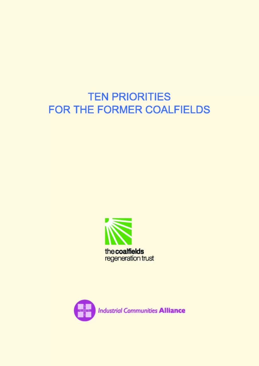 Ten priorities for former coalfields